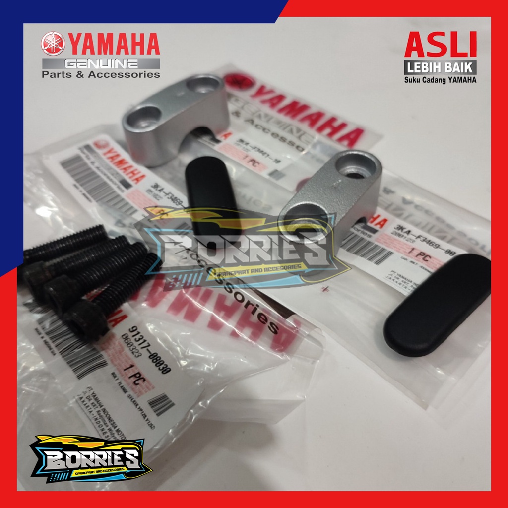 RAISER SET ATAU KLEMAN STANG MOTOR RX KING VIXION SCORPIO ASLI ORI ORIGINAL YAMAHA