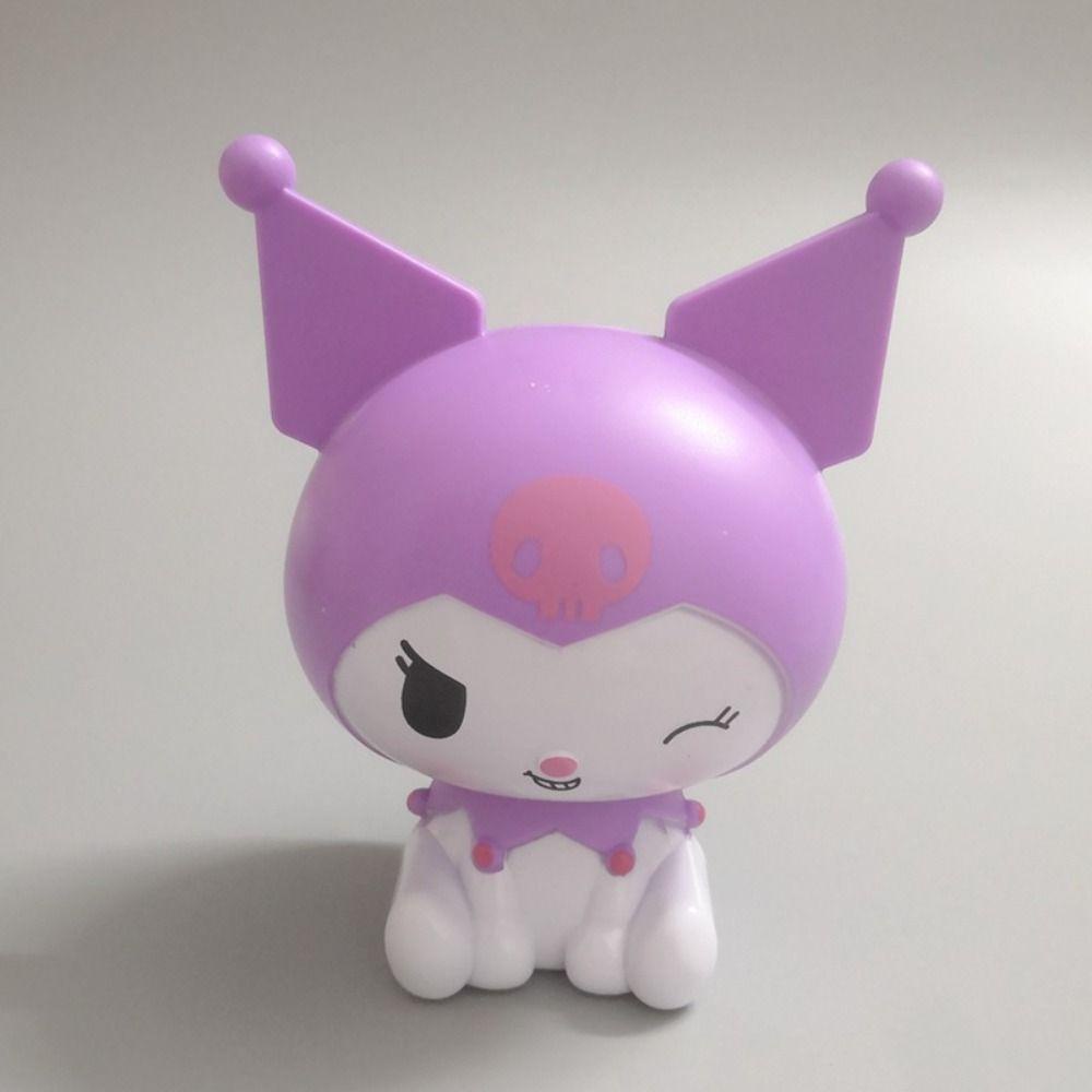 Boneka Figure QUINTON Kuromi Kawaii Collection Model Desktop Mainan Cinnamoroll Dekorasi Mobil Diy Kue Action Figure