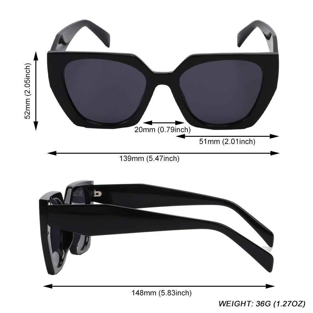 Lily Oversized Sunglasses Trendy Perlindungan UV Kerai Kacamata Matahari Kacamata Matahari