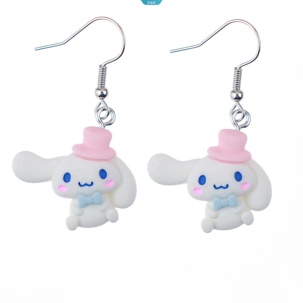 2023fashion Sanrio Anime Elegan Cinnamoroll Versi Korea Dari Lucu Menyenangkan Kreatif Kecil Segar Lucu Kartun Gadis Manis Anting Hati [ZK]