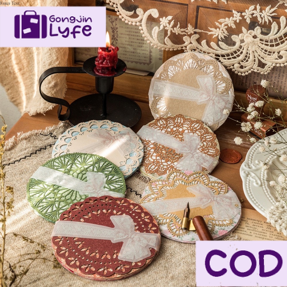 

[Gongjin] 30 Lembar Kertas Dekorasi LACE FLOWER / Paper Deco Scrapbook DIY Bujo Bullet Journal Estetik Aesthetic Hiasan Doily Doillies