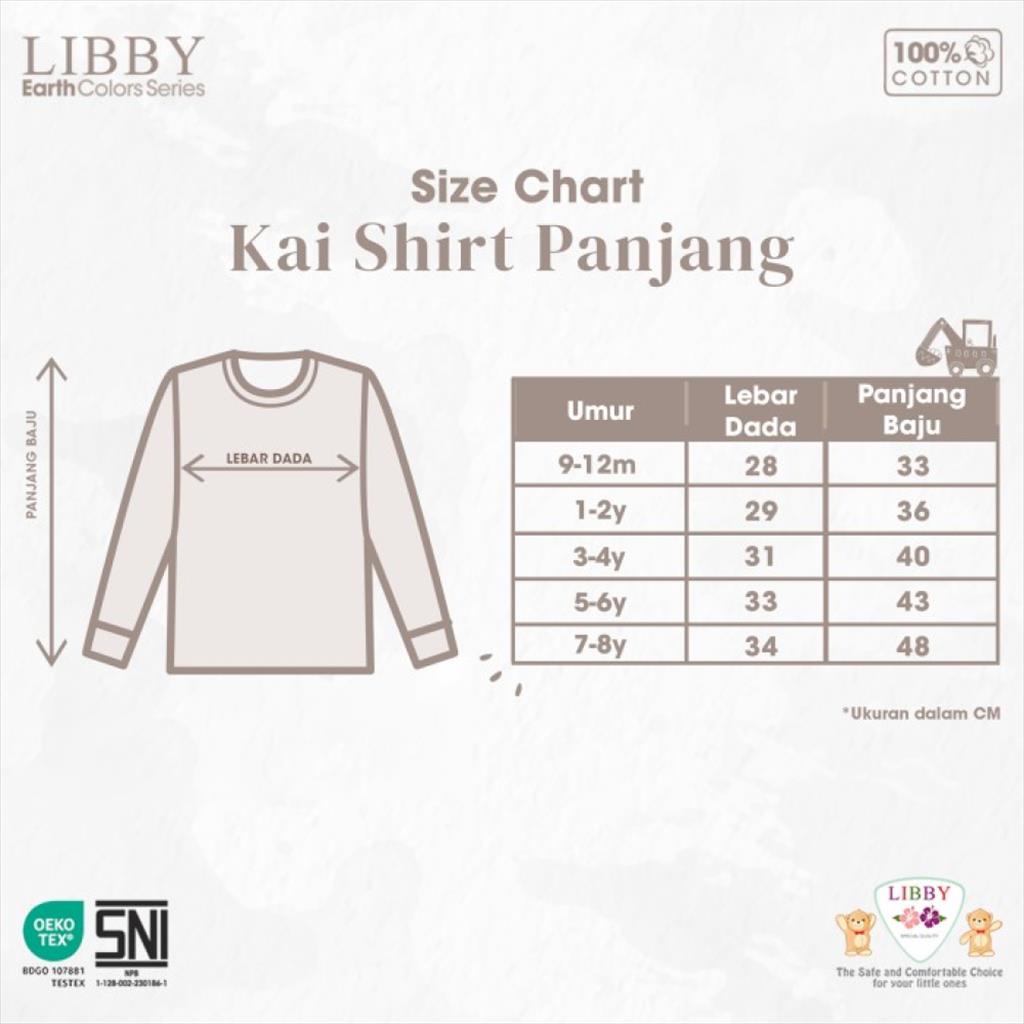 [TOMS] LIBBY (1pcs) Kai Shirt Long Panjang / Atasan Baju Anak Laki Tangan Lengan Panjang