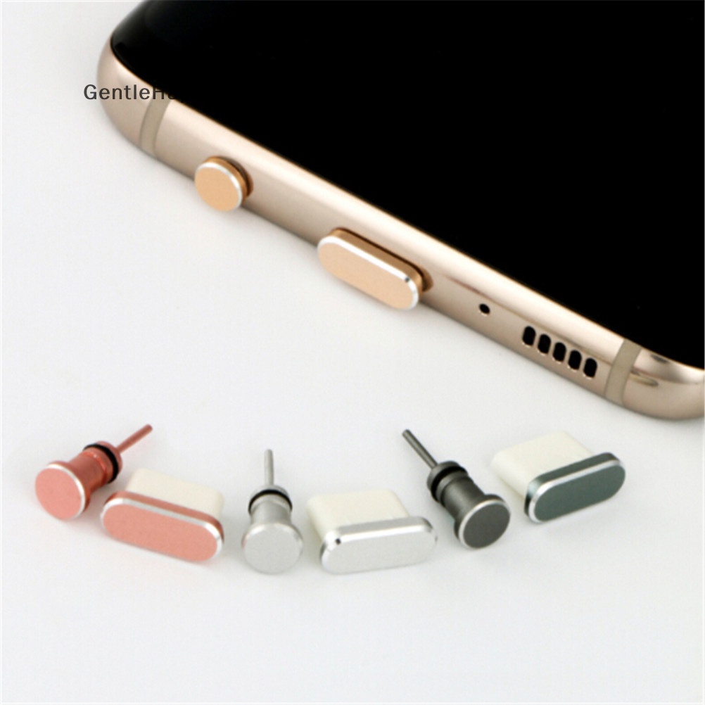 Gentlehappy 1Set Steker Debu Untuk Tipe C Charging Port Earphone Jack USB Dust Plug Set id