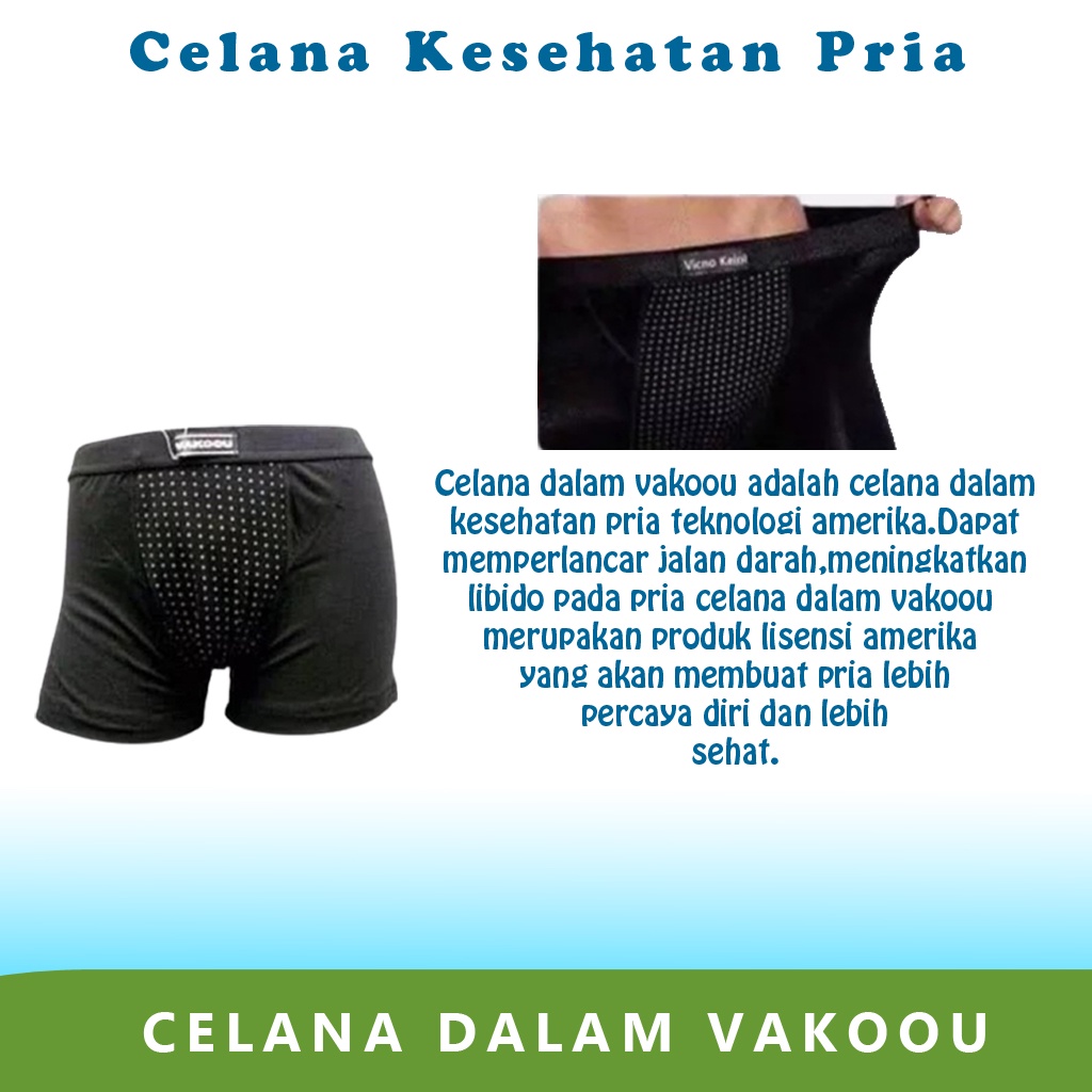 ORIGINAL Celana Boxer Magnet Terapi Kesuburan Pembesar Kelamin MrP Pria Dewasa Vakoou Terbukti Ampuh