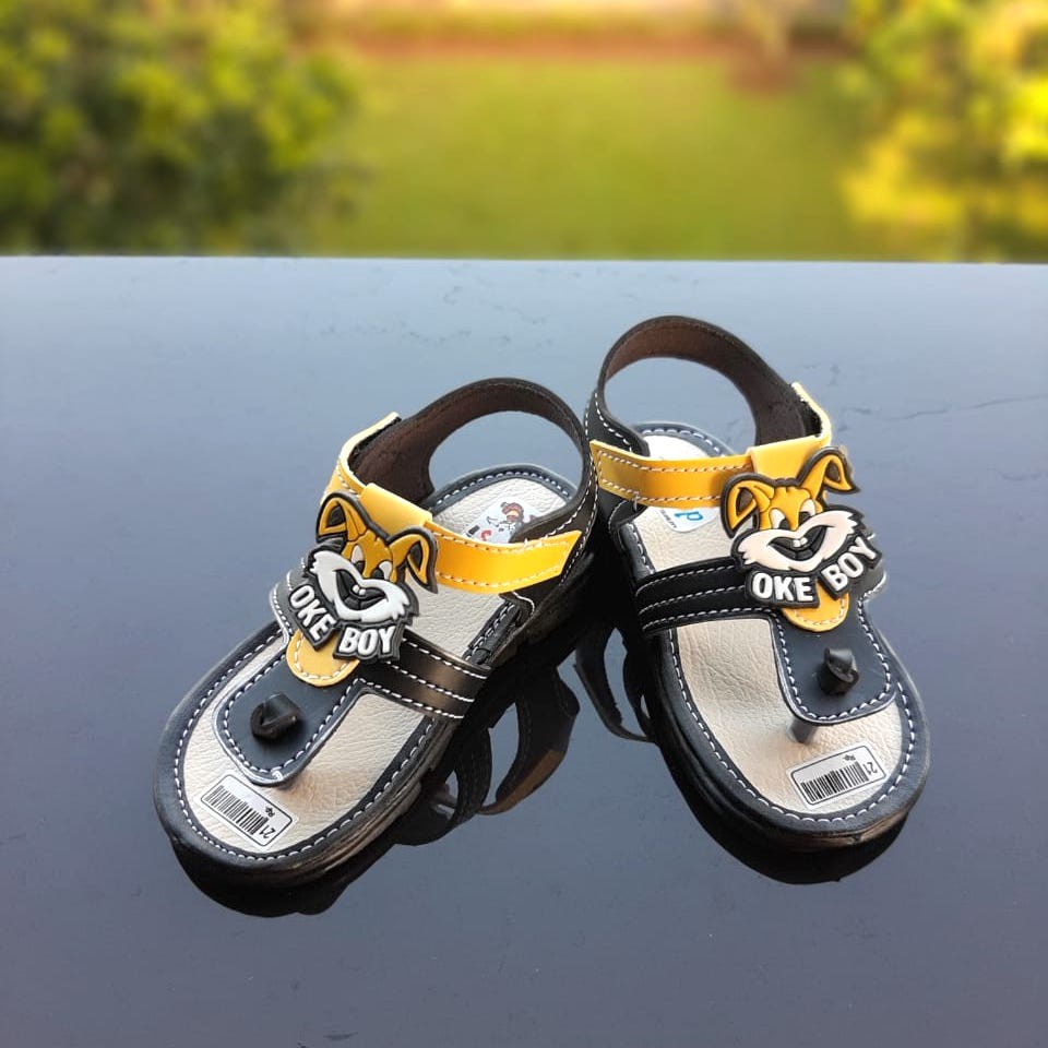 TOKOERS SDL10 Sepatu Sandal Kulit Sintetis Tali Perepet Anak Laki Laki Umur 1 2 3 4 5 6 tahun