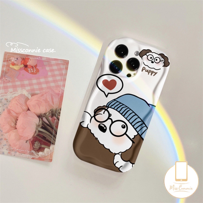 Puppy Lucu Imut Kartun Gromit Anjing Pasangan Case Untuk Realme C55 C15 C25s C25Y C33 C53 C21Y C21 C20 C17 C35 C25 5s 9i 5 7i 5i 6i C3 C30 C31 C11 C20A C12 3D Wavy Curved Edge Soft Case