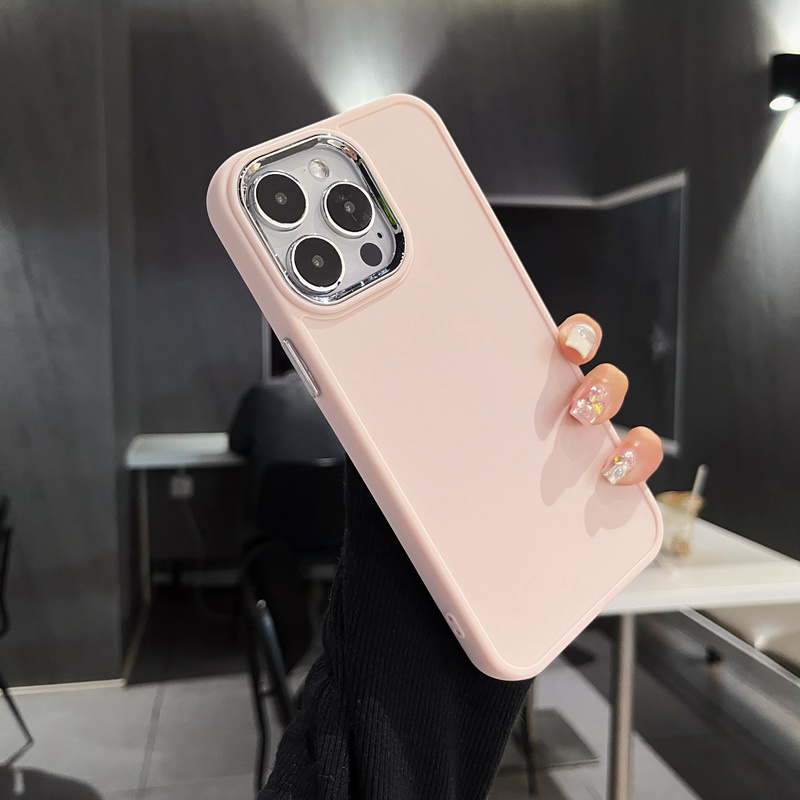 Electroplated Lens Frame Silicone Soft Case IPhone 6S Plus 7 8 14 Plus 7+ 8+ XR XS Max 11 12 13 14 Pro Max SE 2020 Women's Gift Purple Pretty Phone Case