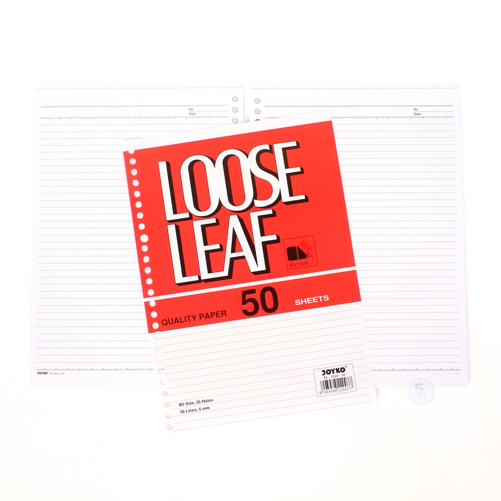 

JOYKO - Loose Leaf B5 Kertas Binder 50 Lembar - 26 Holes - Pack