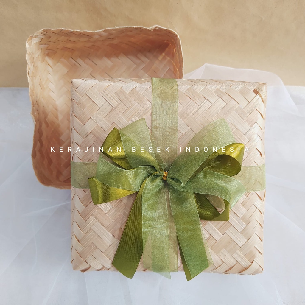 Bambu Bambu SEPASANG BESEK BAMBU BLICING ukuran 20cm// Kerajinan bambu// Besek bambu murah// Besek m