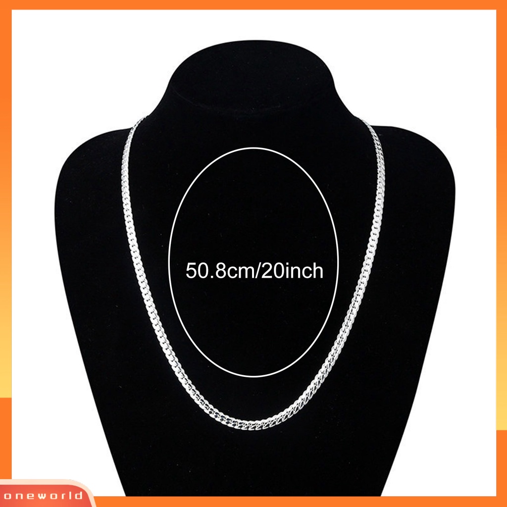 [ONE] Kalung Pasangan Perhiasan Hip Hop Datar Kalung Penampilan Fashion Sederhana Untuk Pesta