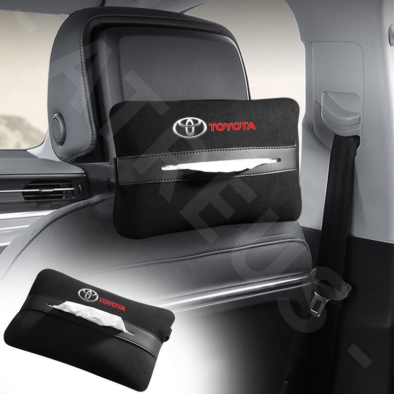 Tas Tempat Penyimpanan Tisu Mobil Toyota Car Seat Armrest Box Paper Towel Box Untuk Toyota Agya Raize Syar'I Avanza Veloz Rush Kijiang Innova Yaris Corolla Cross RAV4 Vios Fortuner CHR Camry