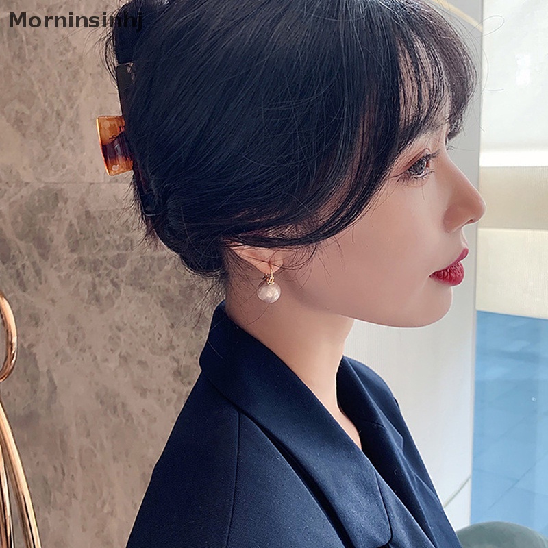 Mornin Anting Liontin Mutiara Wanita Elegan Baru Perhiasan Fashion Korea Sederhana id