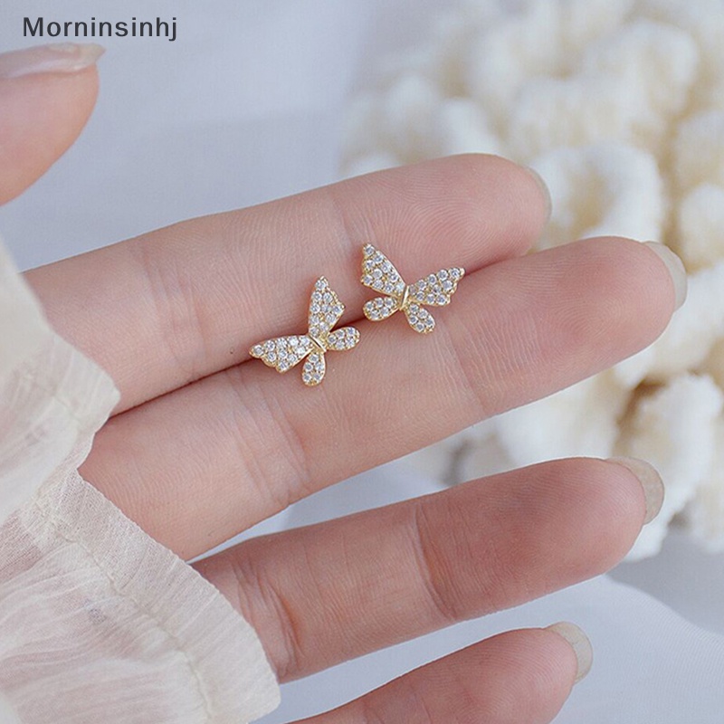 Mornin Anting Kupu-Kupu Kepribadian Feminim Anting Klip Telinga Anting Rumbai Terintegrasi id