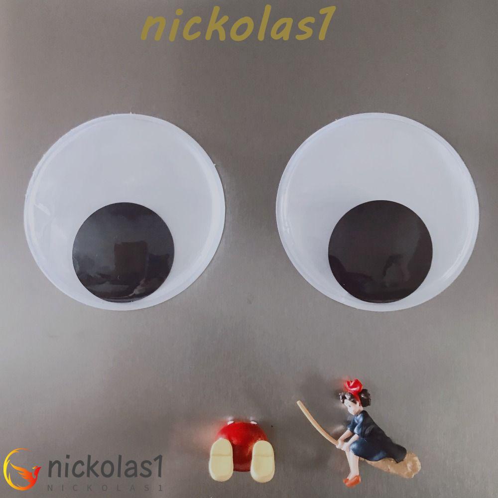 Nickolas1 Stiker Kulkas Tahan Air Kegiatan Manual Perekat Diri 3D Scrapbook Lucu DIY Boneka Bergerak Bola Mata Kulkas Pintu Sticker