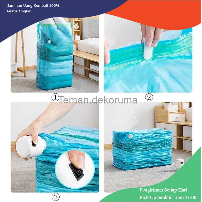 TD - DPR TAILI Pompa Vakum Elektrik Tas Vakum Penyimpanan Pakaian Vacuum Bag - AQ241