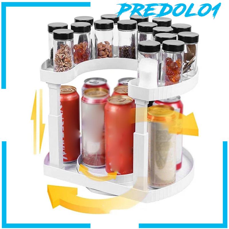 [Predolo1] Rak Bumbu Putar 360derajat Meja Putar Tempat Penyimpanan Kosmetik Untuk Pantry