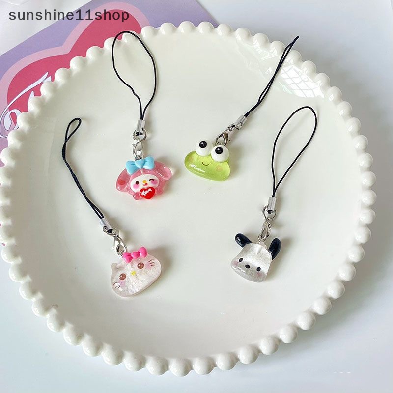 Sho Kawaii Sanrio Kuromi Lanyard My Melody Cinnamoroll Siswa Kecantikan iPhone Ponsel Case Ransel Boneka Liontin Pesona Mainan Gadis Hadiah N