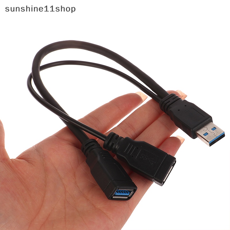 Sho Kabel Listrik Spliter Y Yang Inovatif Dan Praktis Cord Extension USB 3.0 A 1pria Ke2Wanita Data Hub Power Adapter N