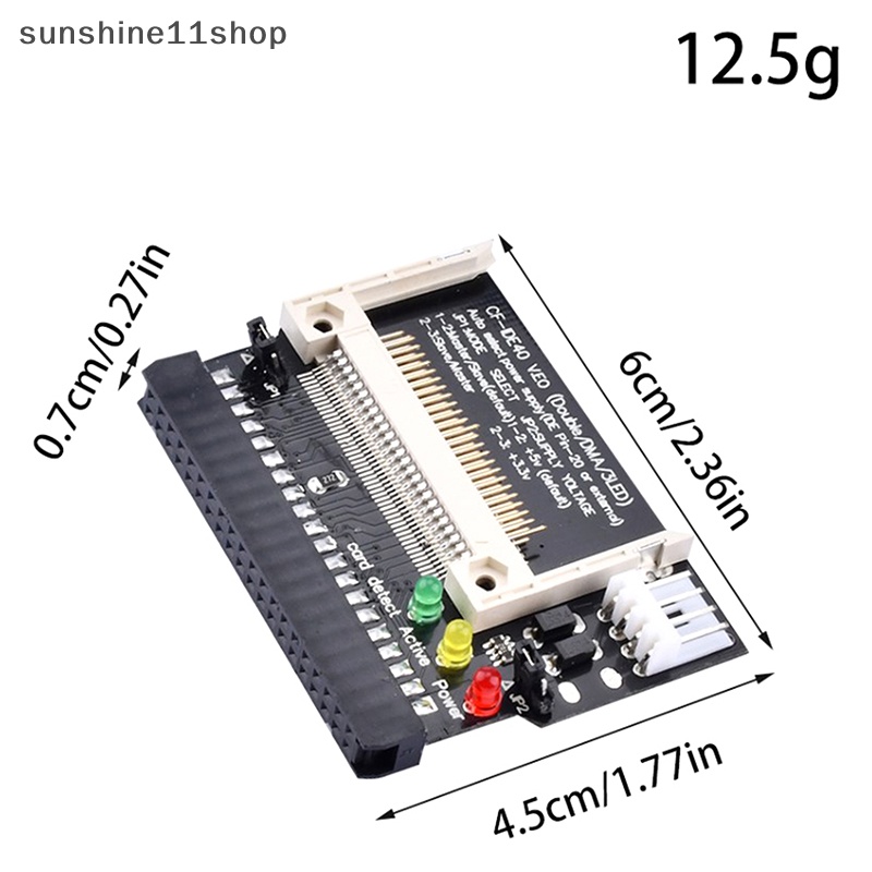 Sho Double Side CF to 40Pin IDEAdapter Power input 5V Adapter Converter Compact Flash CF to 3.5 Female 40Pin IDE Bootable Card N