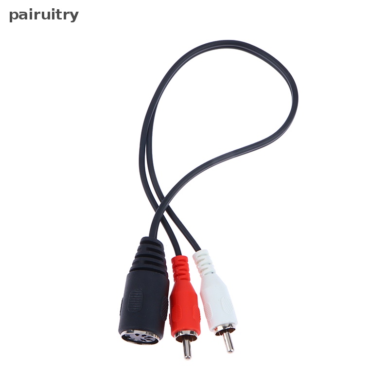 Prt 5pin Din Female To 2kabel RCA Male Plug AMP Profesional Grade Audio Kompatibel Dengan Sistem Quad Stereo Bang &amp; Olufsen Naim PRT