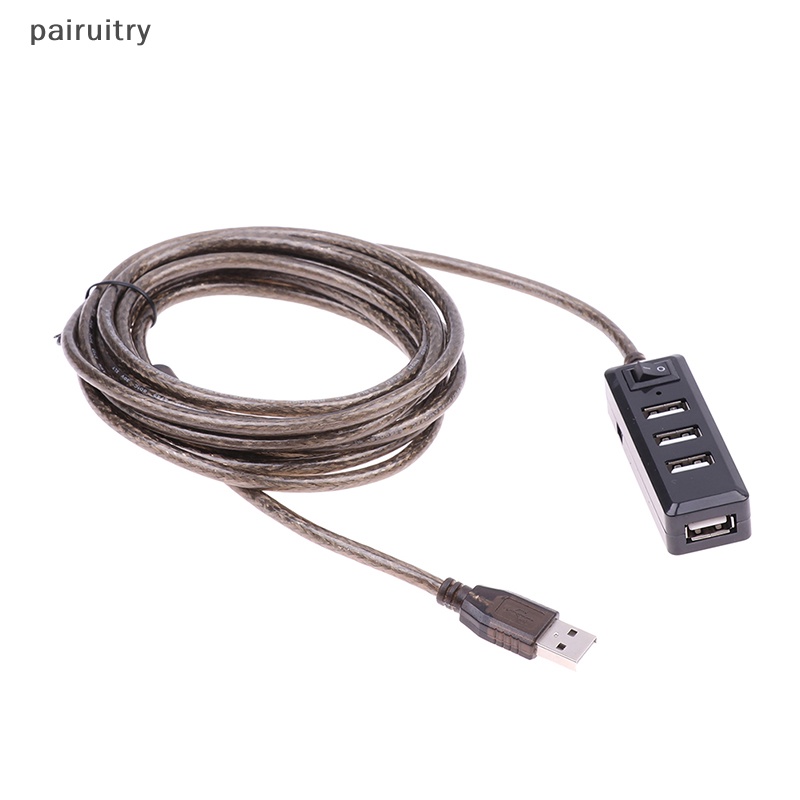 Prt 4Ports USB 2.0 HUB Kabel Ekstensi Male to Female Repeater Aktif USB Adapter 3M PRT