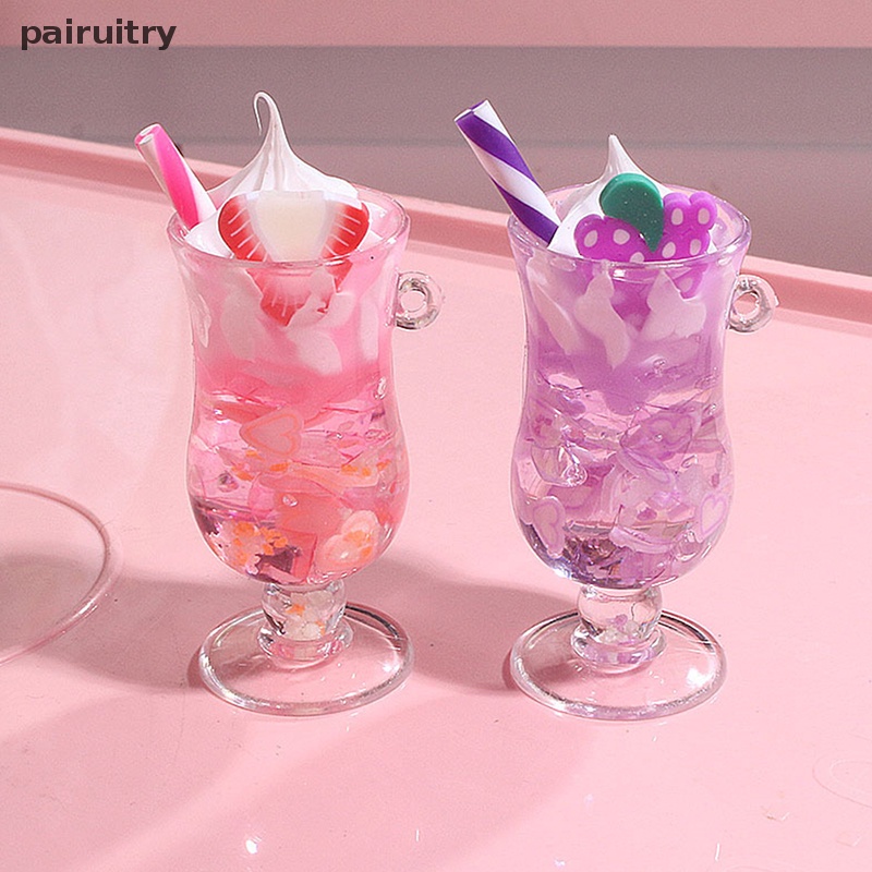Prt Resin Luminous Buah Susu Teh Minuman Cangkir Botol Liontin Anting Membuat Perhiasan PRT