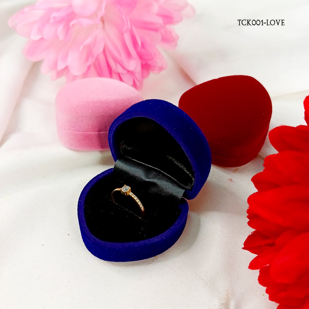 Box Cincin Kotak Cincin Tempat Cincin Ring Box Beludru TCK001