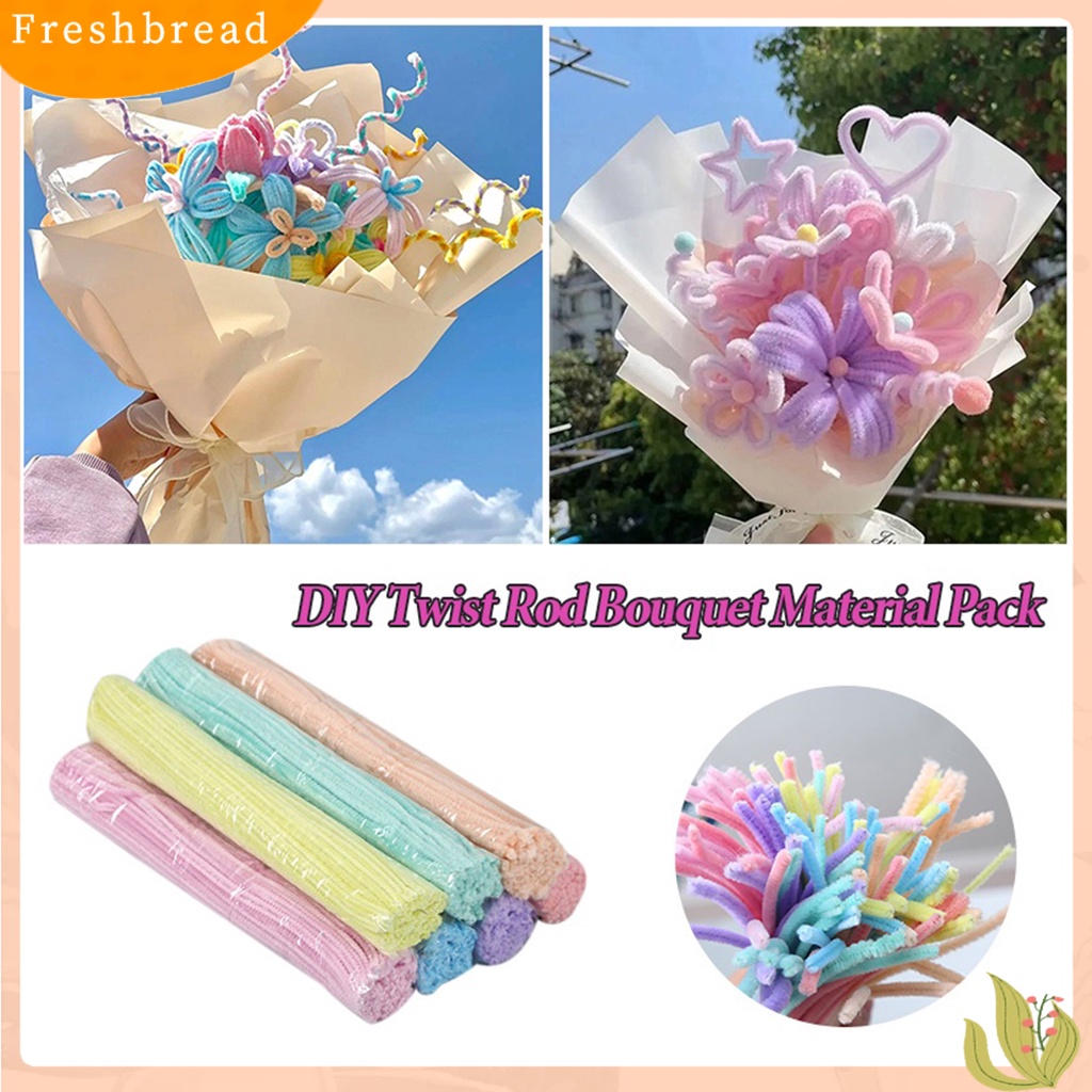 {In Stock} 100 Pcs/Set Chenille Batang Berbulu Lembut Kreatif Buatan Tangan Puzzle Pengembangan DIY Seni Kerajinan Proyek Dekorasi Perlengkapan Kerajinan