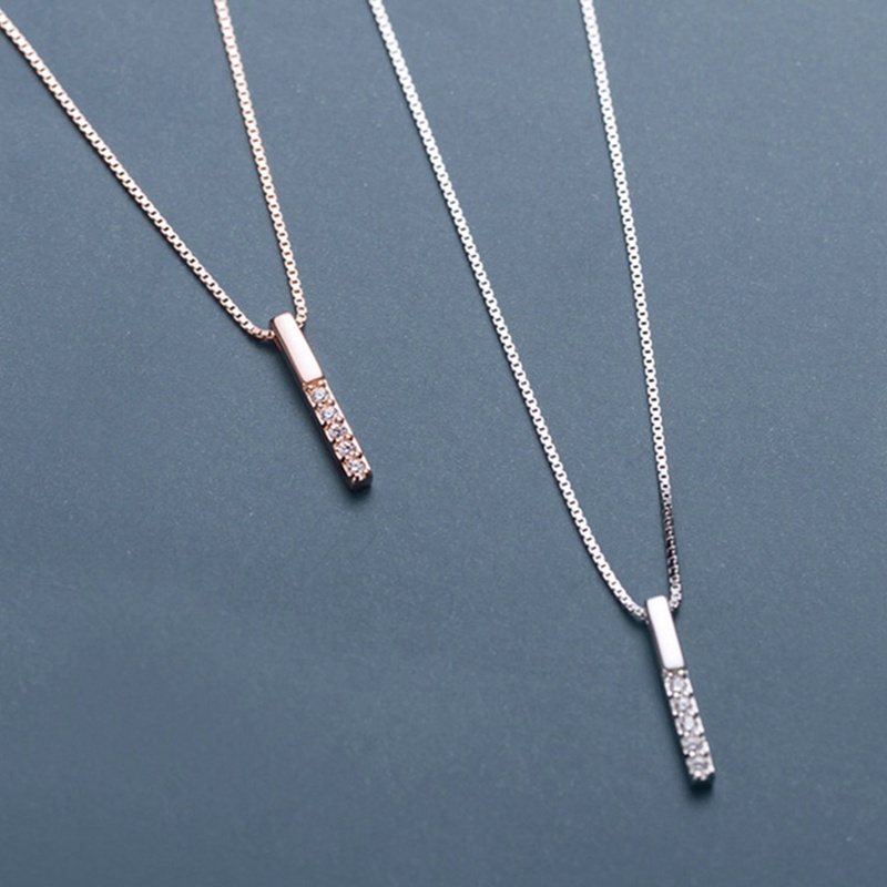 Inf Kalung Liontin Spiral Vertical Bar Untuk Pria Tembaga Perak Emas Polos Panjang Persegi Panjang Pendant Necklace Perhiasan Sederhana Aksesoris Minimalis