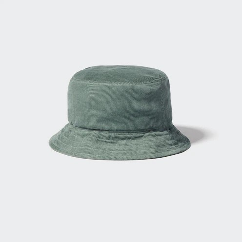 TOPI BUCKET CORDUROY UNISEX UNIQLO ORIGINAL - Green