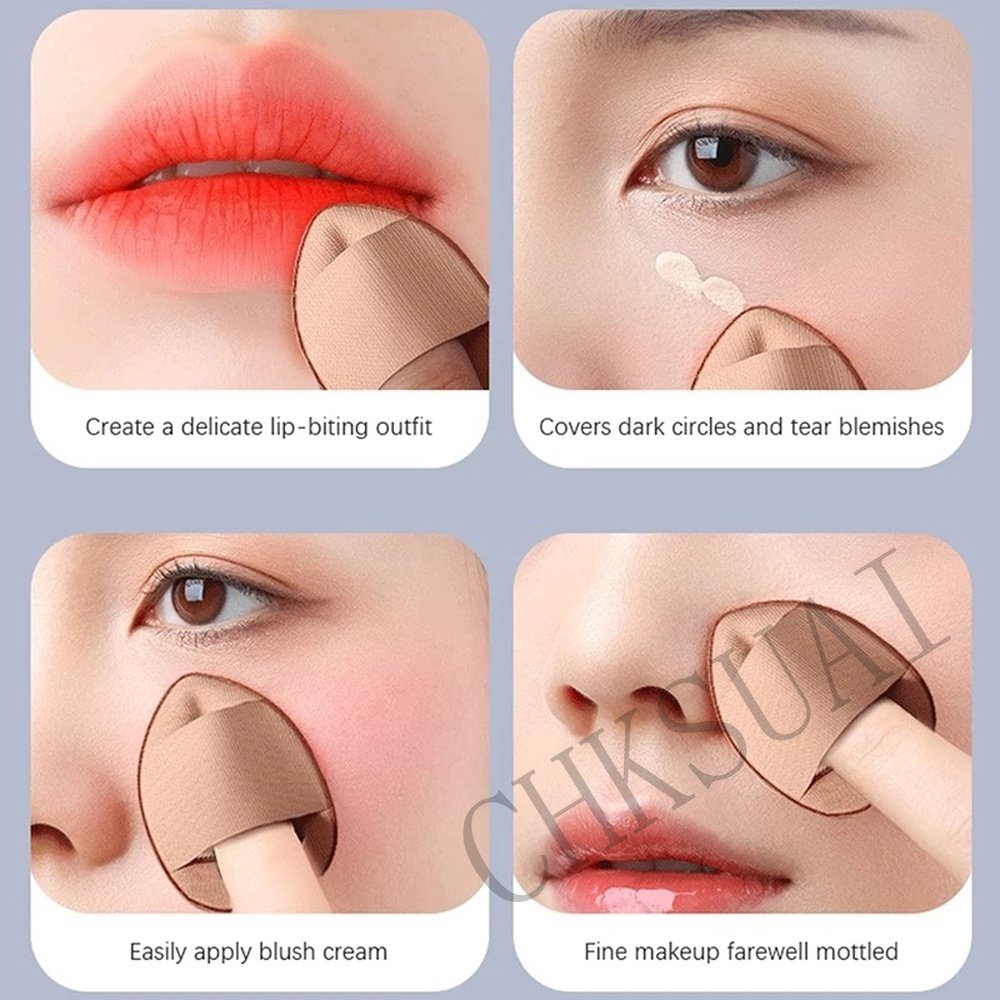 Mini Size Finger Puff Set Makeup Sponge Concealer Foundation Detail Puff Profesional Alat Bantal Kosmetik Puff Makeup