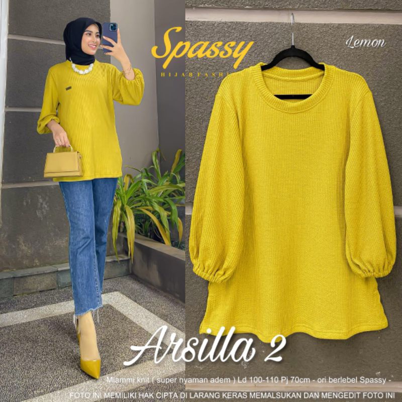 ARSILLA TOP 1 2 ORI SPASSY | Atasan Wanita kaos hanover knit