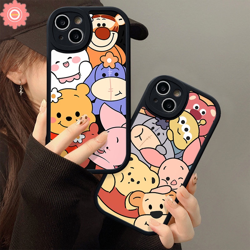 Casing Untuk Infinix Hot Hot 11 10 10s 10T 11s 9play 10T 11 10 Lite 10s 11s Smart5 6 Infinix Note8 Kartun Disney Lucu Winnie the Pooh Tigger Piglet Manyo Soft TPU Cover