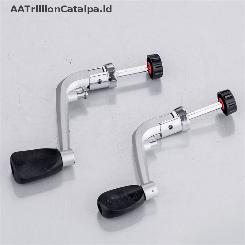 Aatrillioncatalpa 1PC Folding Rocker Arm Crank Handle Pengganti Gulungan Pancing Retrofit ID