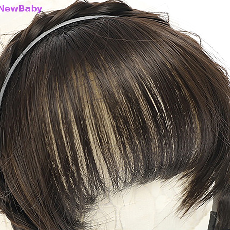 Newbaby Bando Kepang Poni Bando Rambut Poni Sintetis Pada Hairpieces Untuk Wanita ID