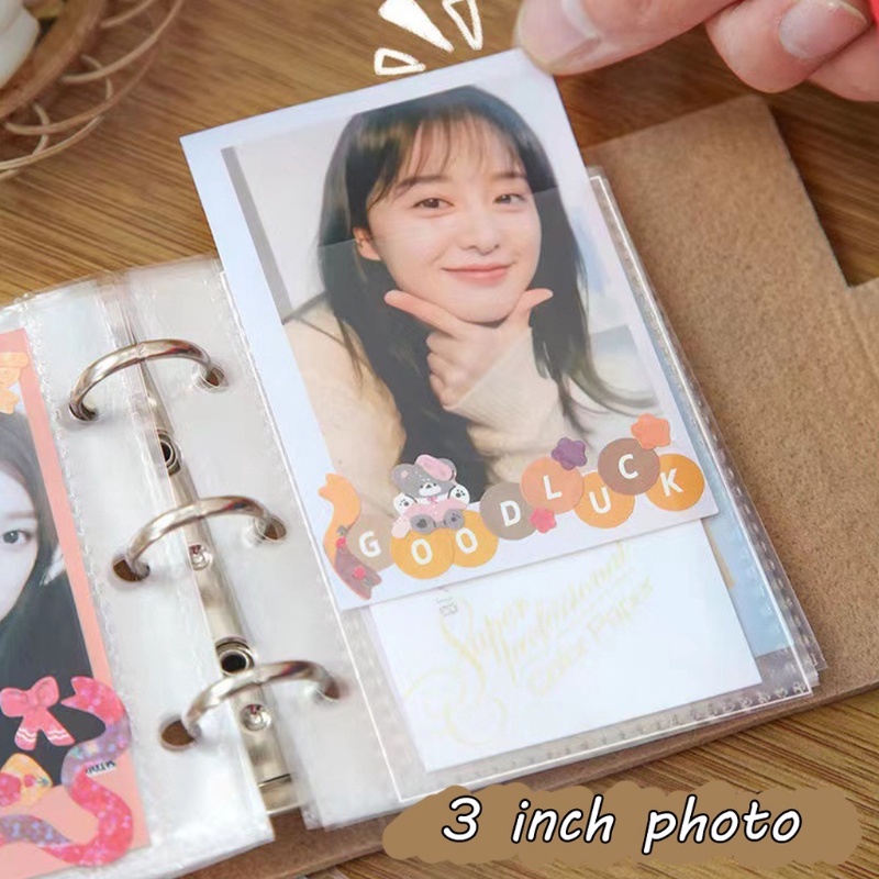Wool Felt 3inch 40slot Album Foto Mini Puppy Binder Photocard Holder Idol Buku Penyimpanan Kartu Lomo