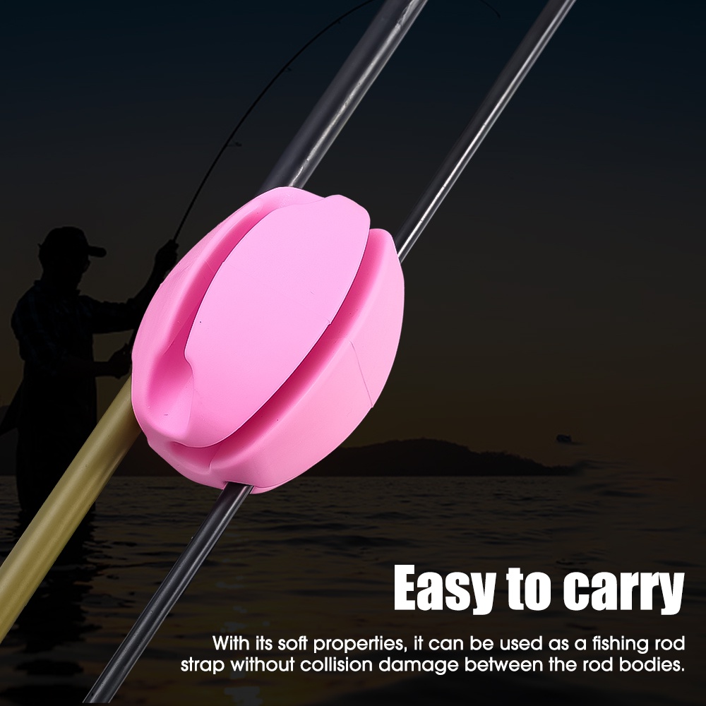 Reusable Rubber Protection Anti-Tabrakan Fishing Gear/Bola Batang Balok Luya Rod Multifungsi/Reusable Rubber Protection Anti-Tabrakan Alat Pancing/Simpan Penarik Retret Pancing