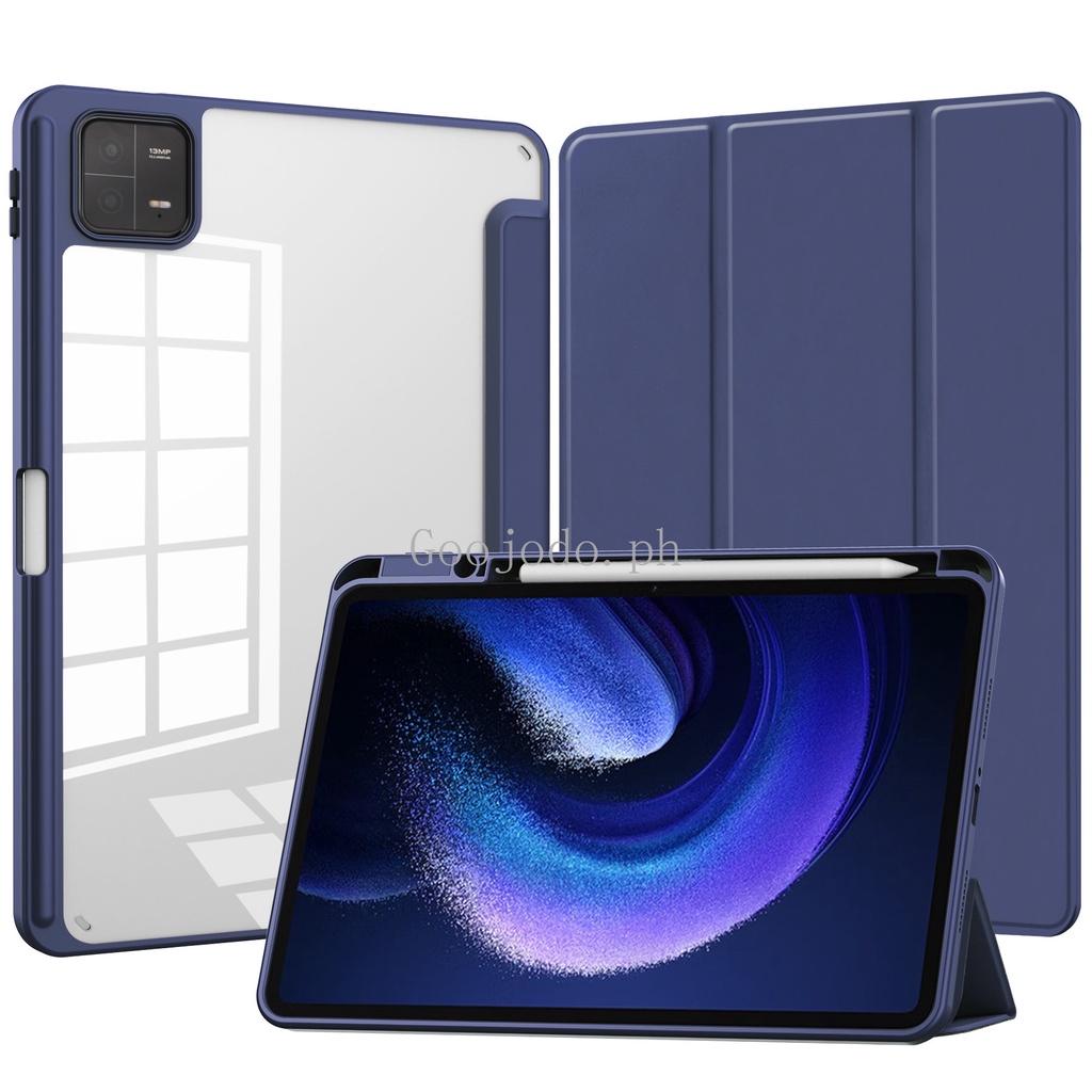 Case Untuk Xiaomi Pad6/5 11 ''2023Sarung Pelindung TPU Untuk Mipad6 /5Smart Sleep Transparan Case Dengan Stand Dan Pen Slot funda