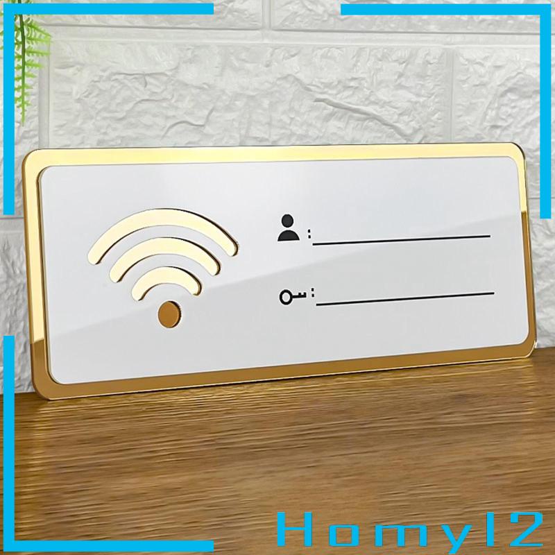 [HOMYL2] Wifi Sign Sticker Mirror Self Adhesive Papan Pengumuman Tanda Untuk Hotel shop