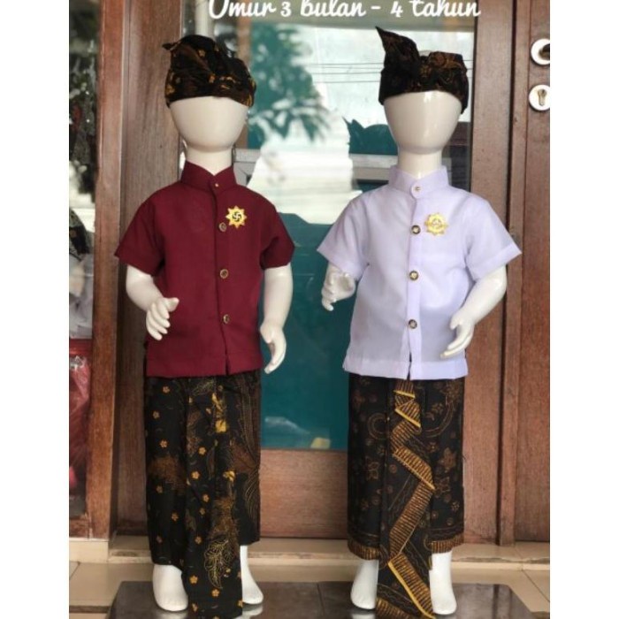Semi Safari Anak Cowok Pakaian Adat Bali Anak - Baju Saja, 0-6 Bulan