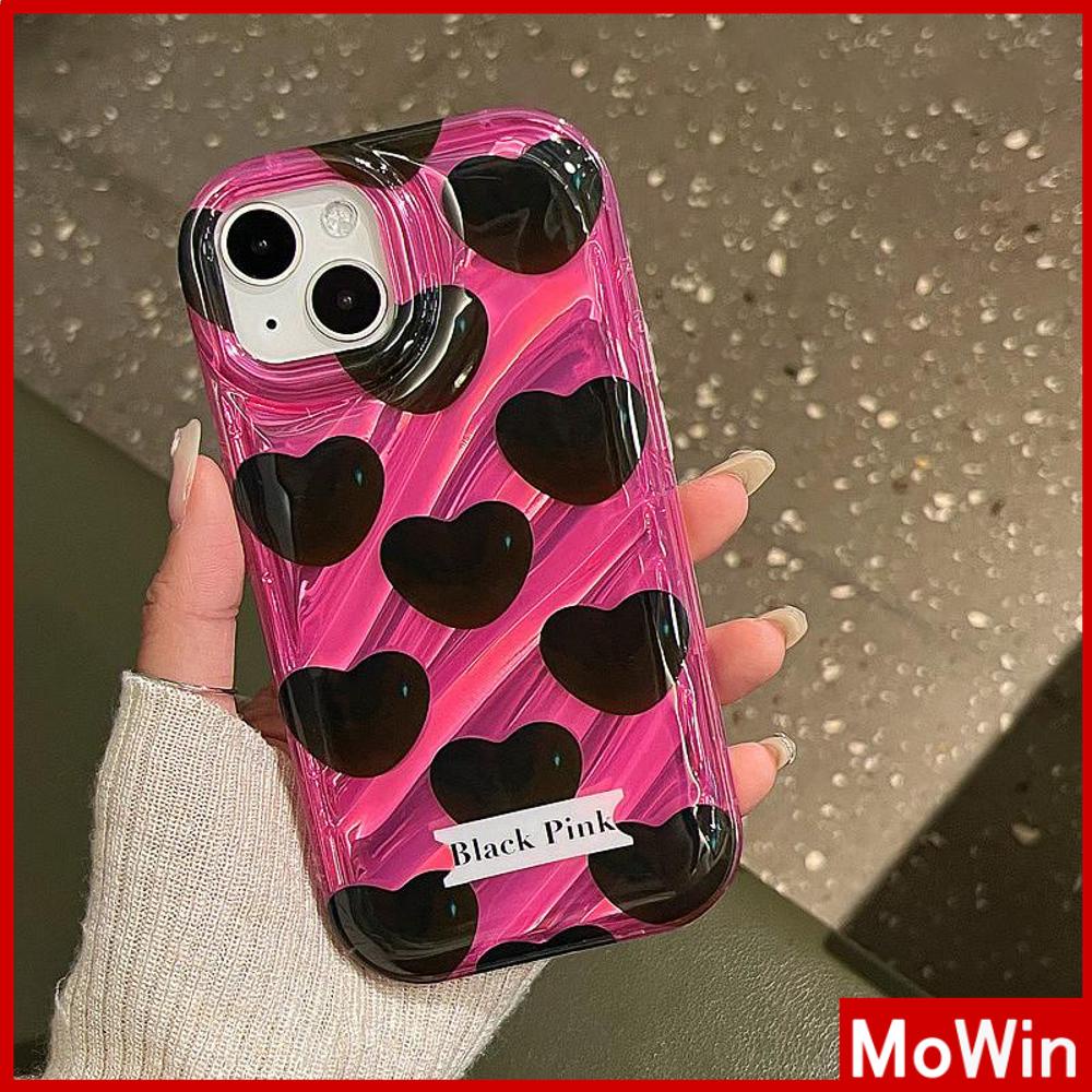 Case iPhone 14 Pro Max iPhone Case Laser Reflektif Bening Case TPU Soft Case Airbag Shockproof Hitam Sederhana Hati Kompatibel dengan iPhone 13 Pro Max 12 Pro Max 11 Xr Xs Max 7 8Plus