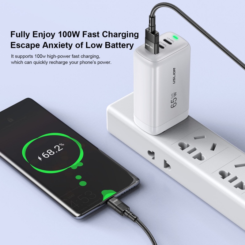 Kabel Data Fast Charging 100W7A Type-c To Type-cPD Charger Untuk Laptop Tablet Charging