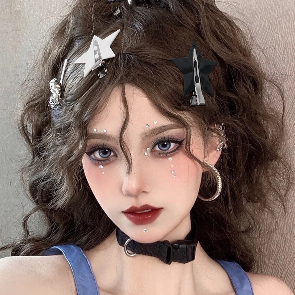 [Harga Grosir]cewek Y2k Gaya Pentagram BB Jepit Populer Aksesoris Rambut Wanita Manis Lucu Permen Warna Poni Samping Rambut Pin Wanita Fashion Korea Bintang Berujung Lima Hair Clip