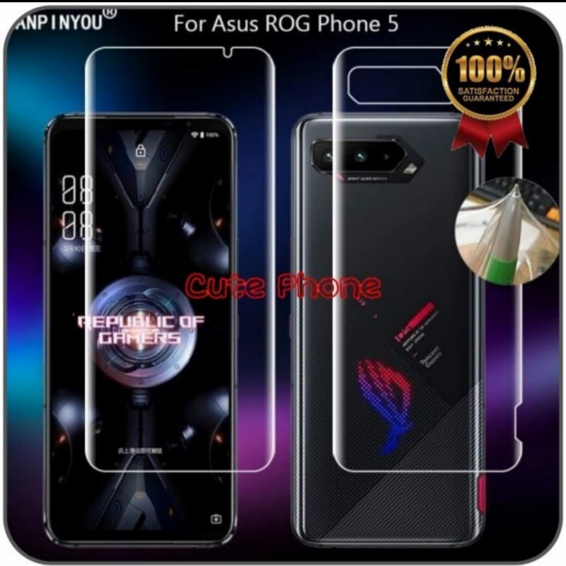 Hydrogel Asus Rog Phone 2 3 5 5S 6, 5S Pro, 6 PRO depan belakang