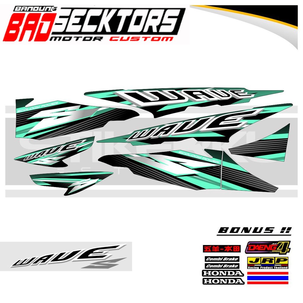 STRIPING SUPRA X LAMA / STIKER SUPRA-X LAMA / STICKER SUPRA X LAMA / STOCK DECAL WAVE 110 S