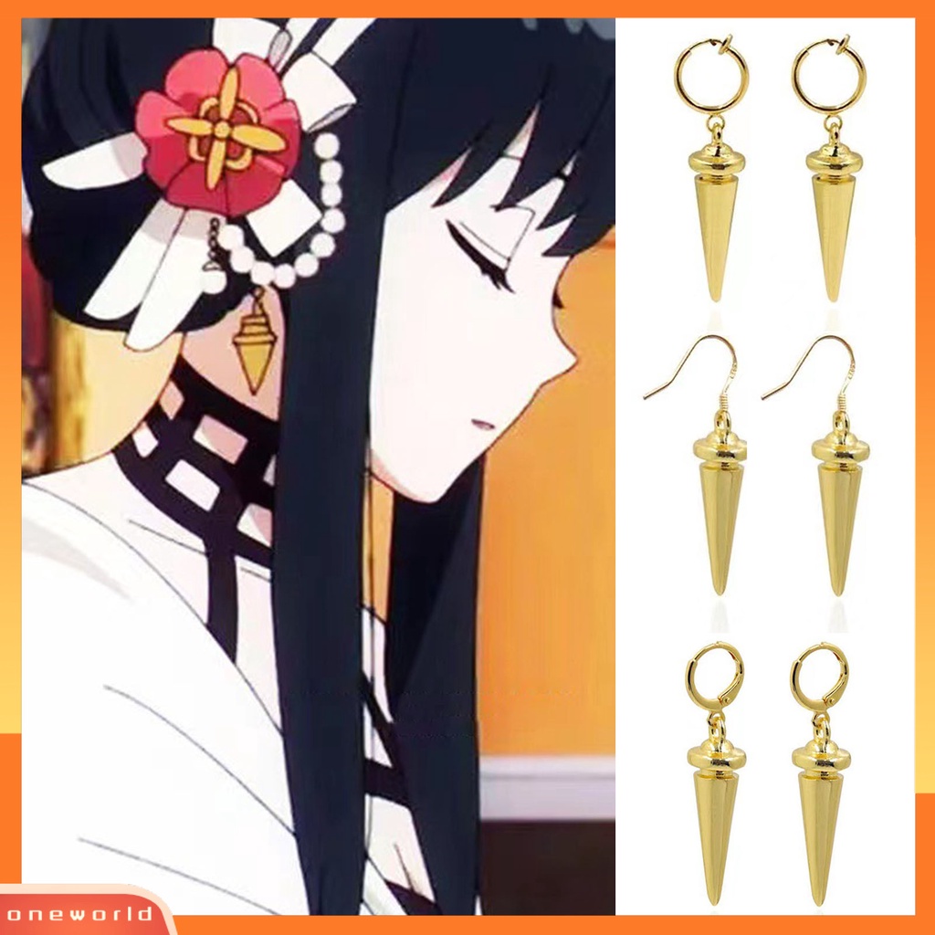 [WOD] 1pasang Anting Anime Meruncing SPY Keluarga Yor Forger Cosplay Perhiasan Electroplating Kartun Wanita Gadis Hadiah