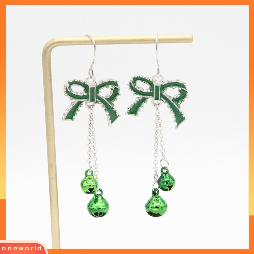 [WOD] Fashion Wanita Ikatan Simpul Bell Rantai Menjuntai Drop Hook Anting Perhiasan Hadiah Xmas