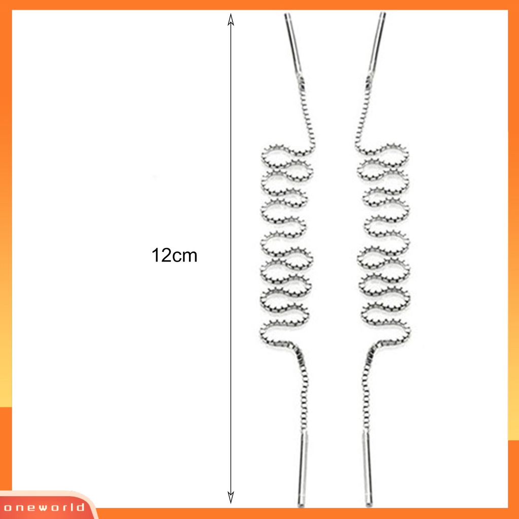 [WOD] Wanita Fashion Gaya Korea Super Panjang Rantai Garis Paragraf Panjang Pesona Anting