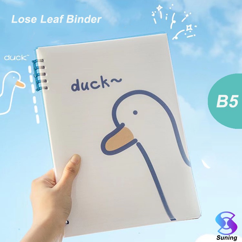 Buku Vivid Lose Leaf Binder A5 60 Halaman Warna PastelA5 Spiral Buku Bulk Coil Notebook Buku Pegangan Siswa Transparan Shell Cover Kartun Lucu Sederhana