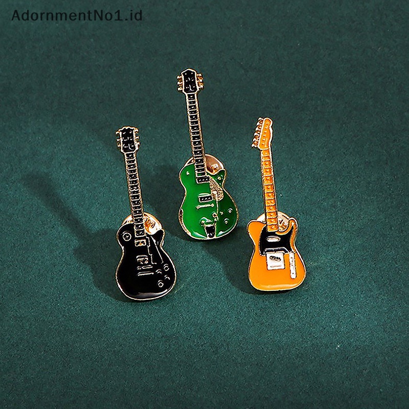 [AdornmentNo1] Alat Musik Bros Gitar Kartun Lencana Kepribadian Trend Korsase Pasangan Gesper Pin Perempuan Retro [ID]